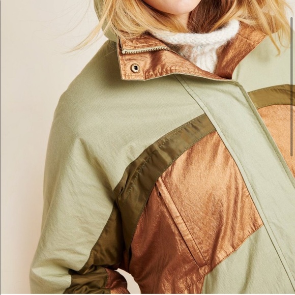 anthropologie adirondack metallic parka jacket - Picture 5 of 7